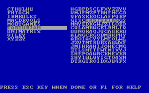 Word Seeking Gameplay (DOS)