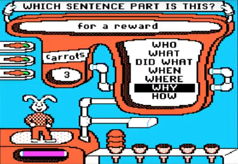 Writer Rabbit Gameplay (DOS)