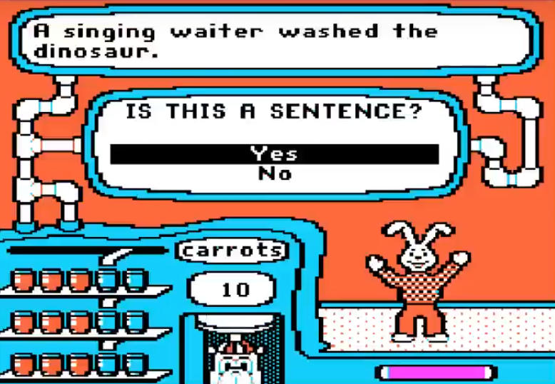 Writer Rabbit Gameplay (DOS)