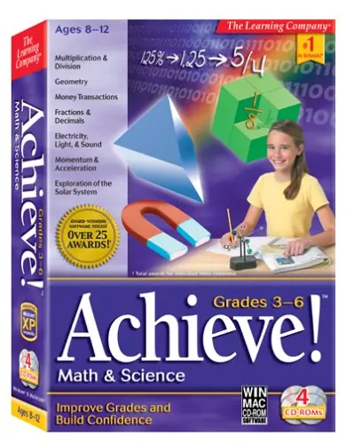 Achieve! Math & Science Age 8-12 Grades 3-6 Game Cover