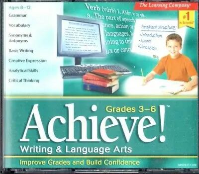 Achieve! Writing & Language Arts Age 8-12 Grades 3-6 Game Cover