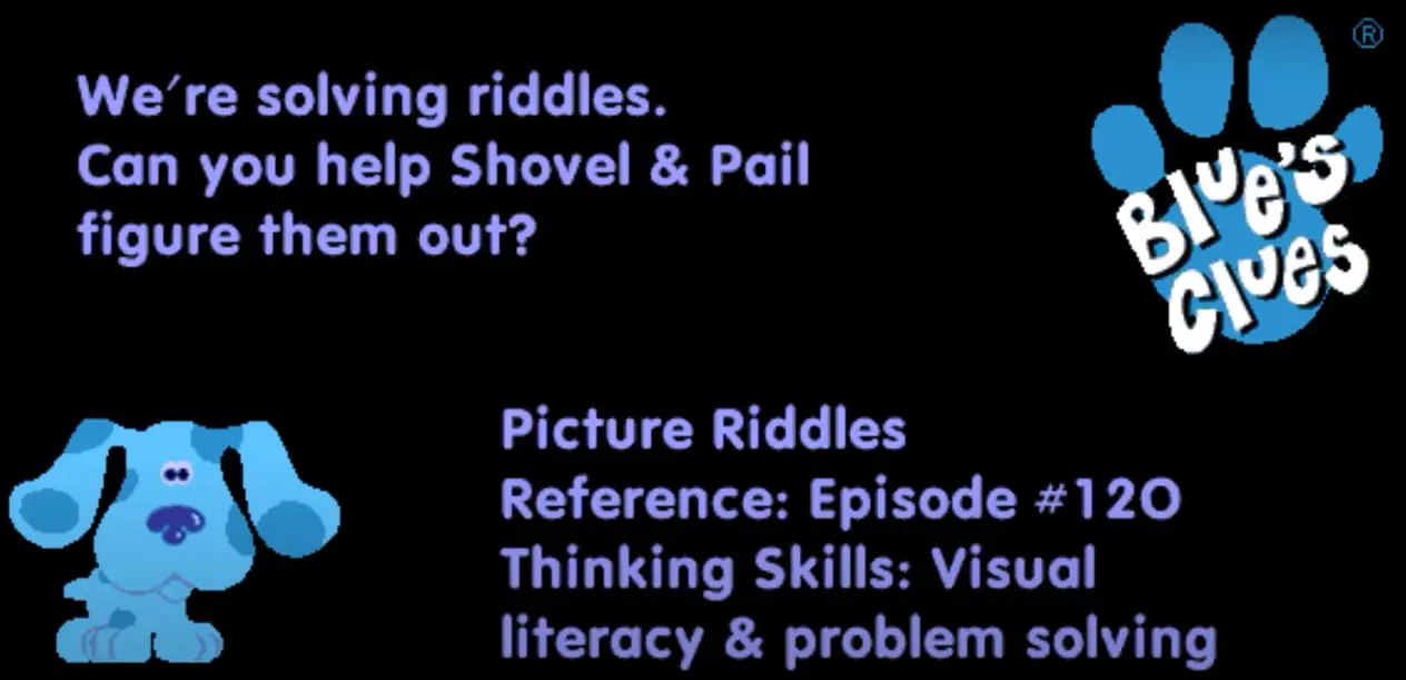 Blue's Clues 120: Picture Riddles Game Cover