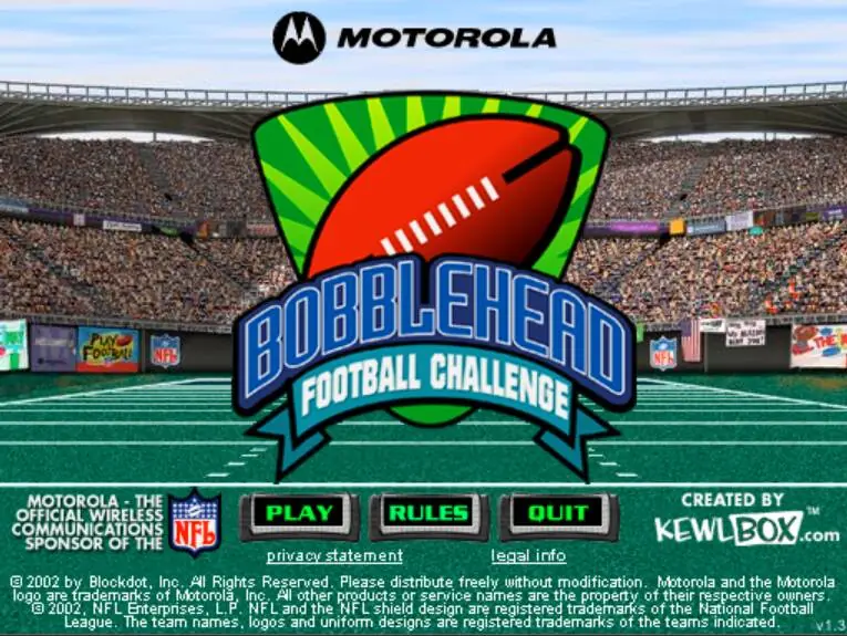 Bobblehead Football Challenge Game Cover