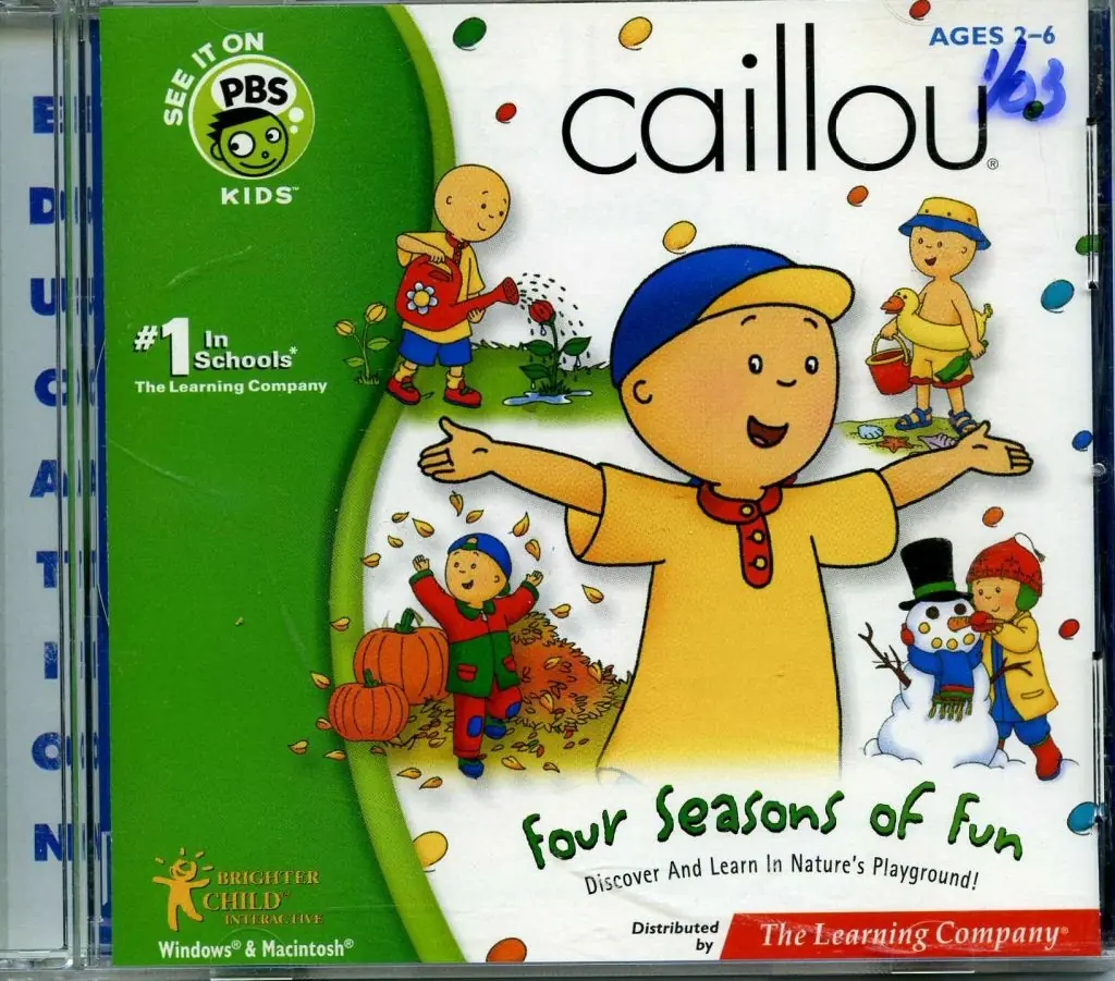 Caillou Four Seasons of Fun Game Cover