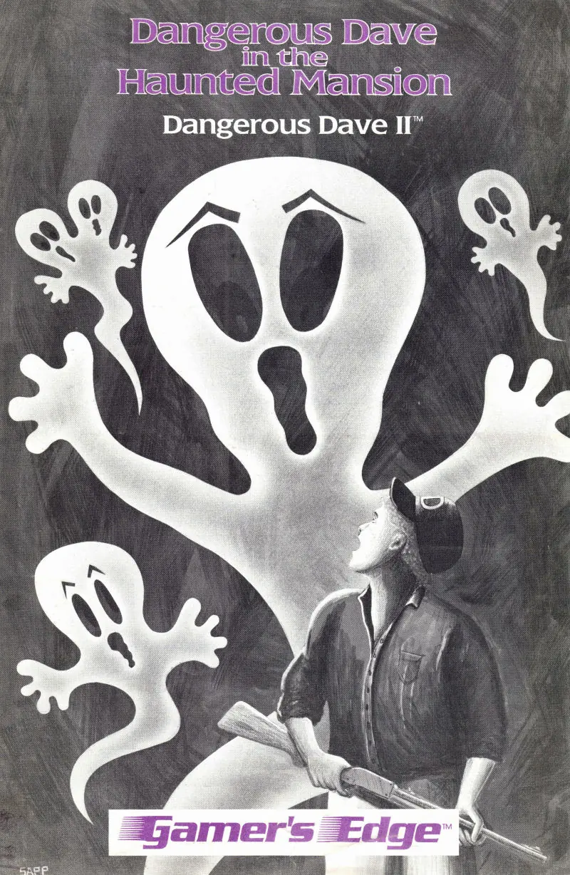 Dangerous Dave in the Haunted Mansion Game Cover
