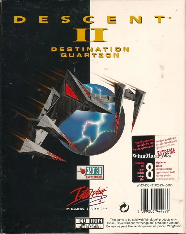 Descent II: Destination Quartzon Game Cover