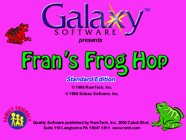 Fran's Frog Hop Game Cover