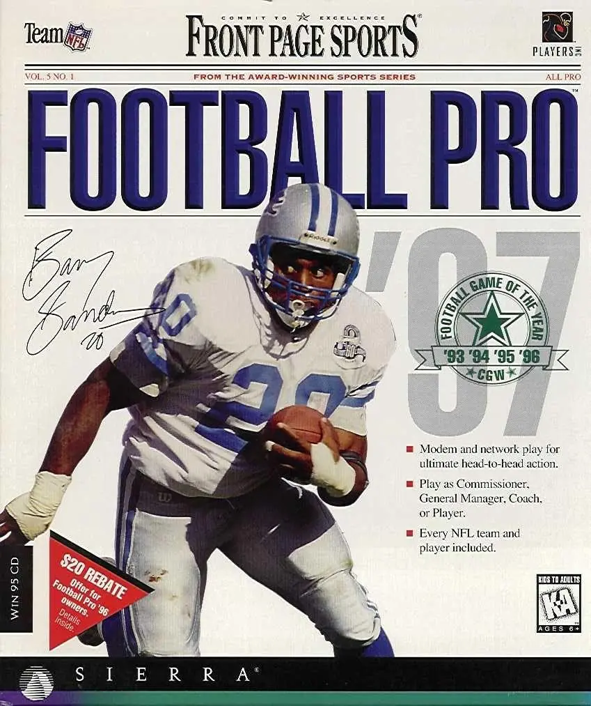 Front Page Sports: Football Pro '97 Game Cover