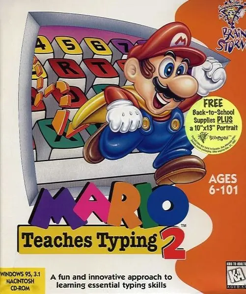 Mario Teaches Typing 2 Game Cover