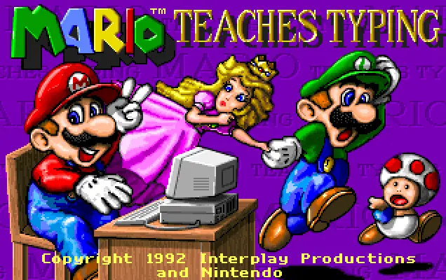 Mario Teaches Typing Game Cover