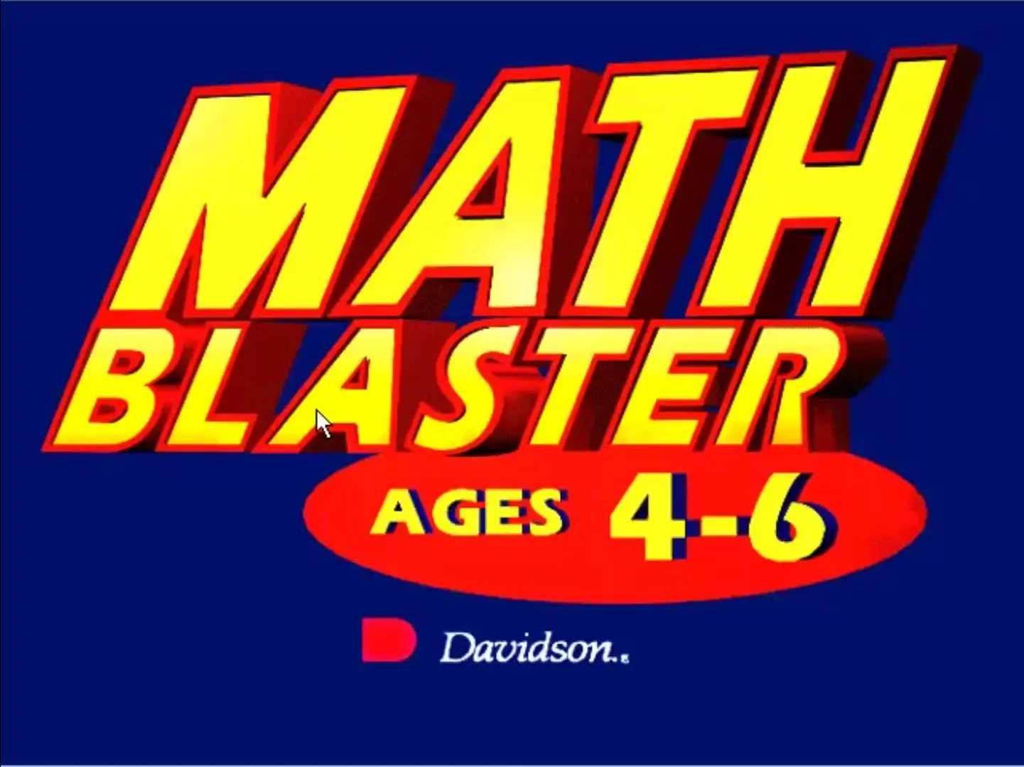Math Blaster Ages 4-6 Game Cover