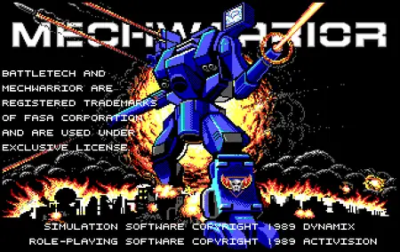 MechWarrior Game Cover