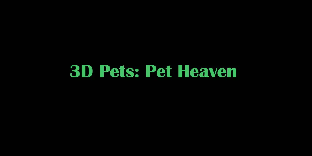3D Pets: Pet Heaven Game Cover