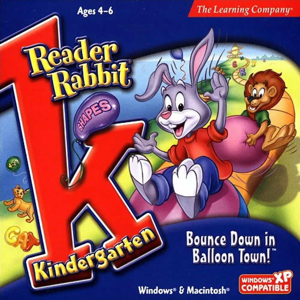 Reader Rabbit: Kindergarten - Bounce Down in Balloon Town! Game Cover