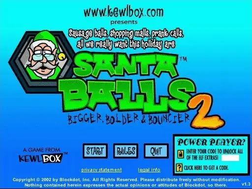 Santa Balls 2: Bigger, Bolder & Bouncier Game Cover