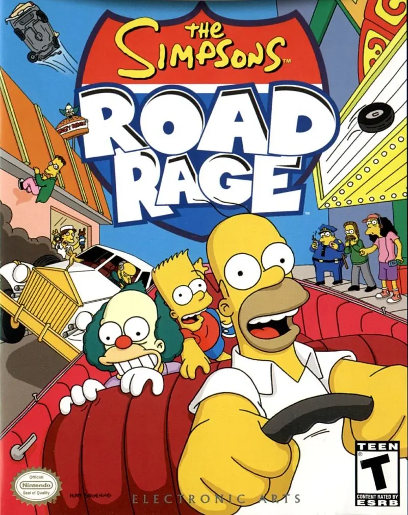 The Simpsons: Road Rage Game Cover