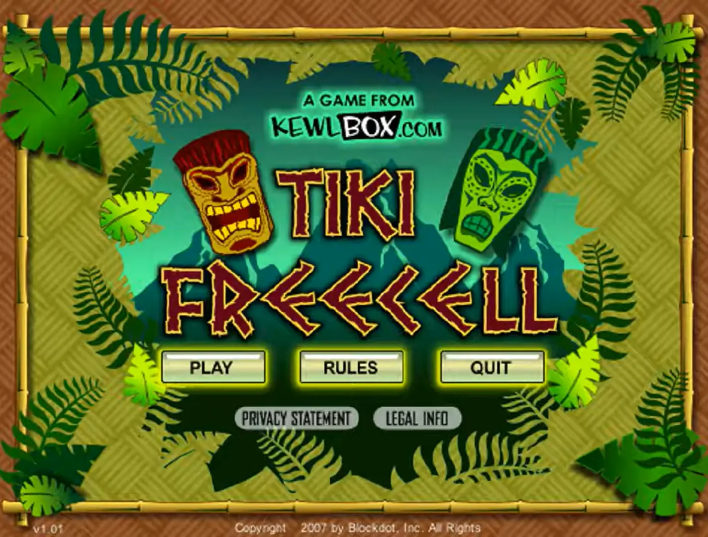 Tiki Freecell Game Cover