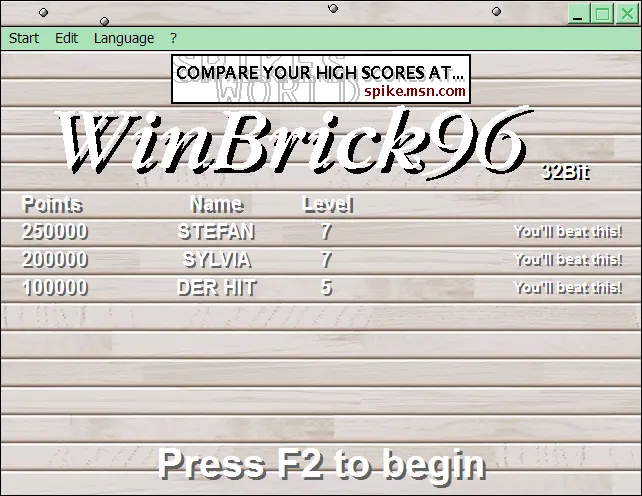 WinBrick 96 Game Cover