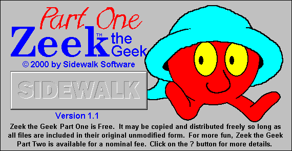 Zeek The Geek Part One Game Cover